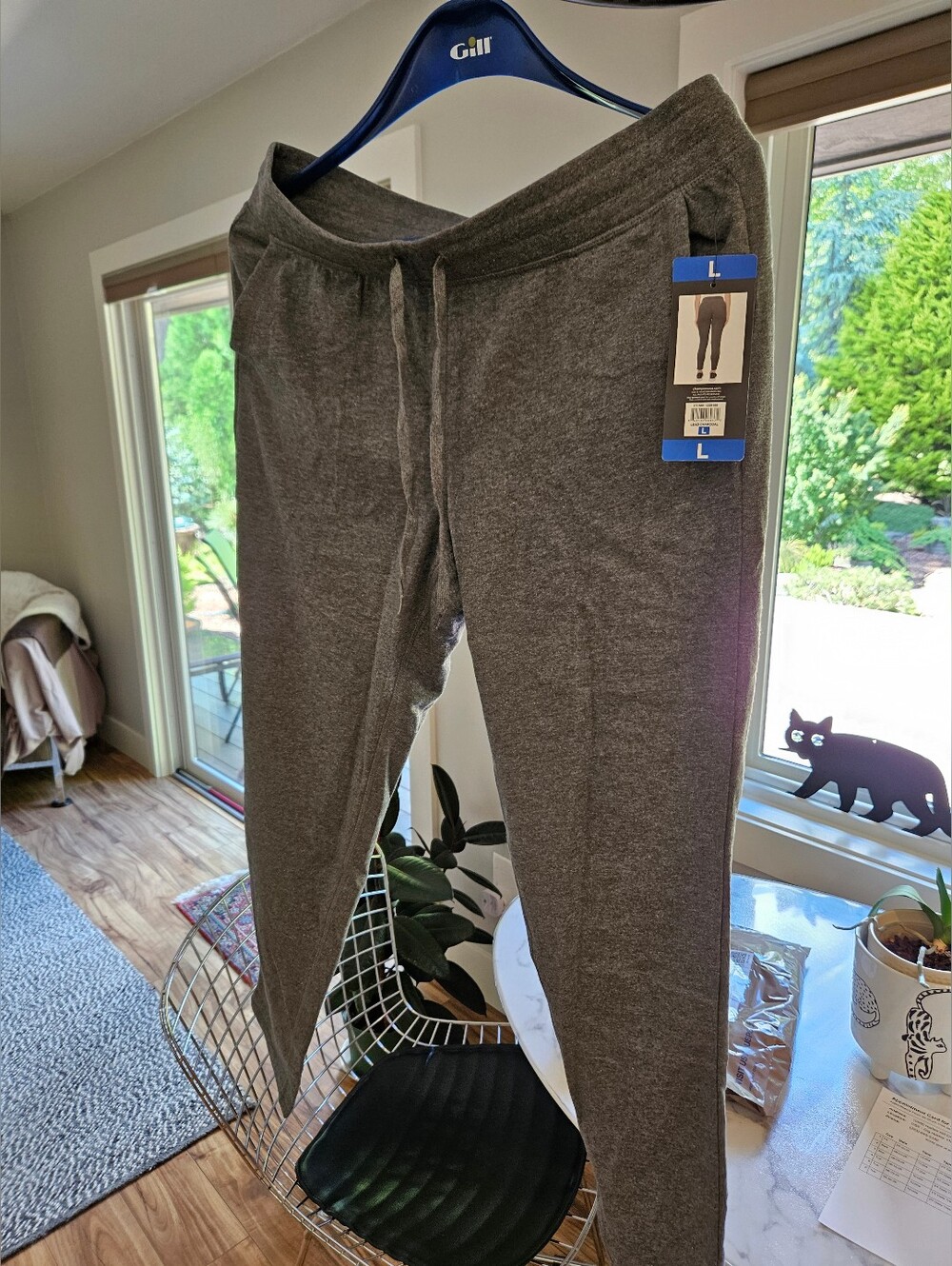 Costco's Champion Charcoal French Terry Active Leggings- Drawstring Sweats NWT